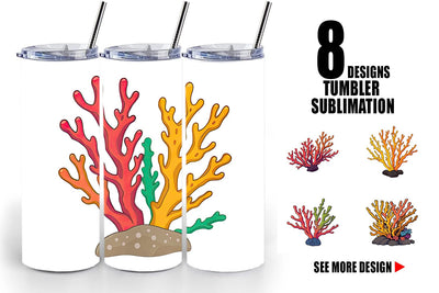 Tumbler Coral Reef Sublimation artnoy 