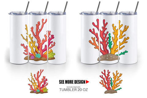 Tumbler Coral Reef Sublimation artnoy 