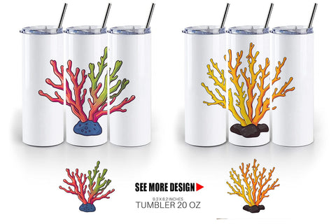 Tumbler Coral Reef Sublimation artnoy 