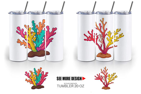 Tumbler Coral Reef Sublimation artnoy 