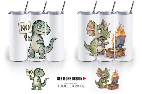 Tumbler Corporate Burnout Dino Sublimation artnoy 