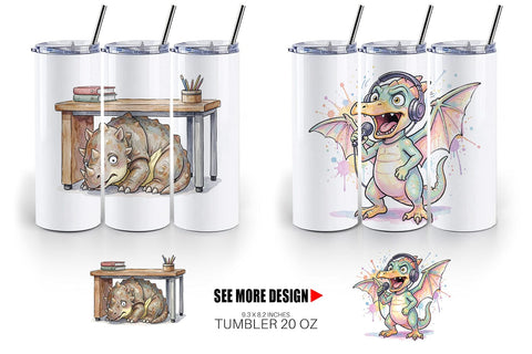 Tumbler Corporate Burnout Dino Sublimation artnoy 