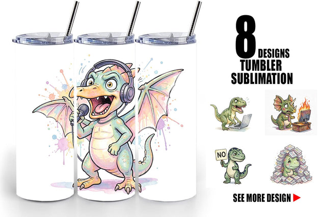 Tumbler Corporate Burnout Dino Sublimation artnoy 