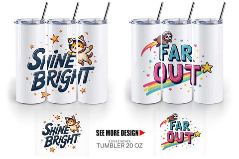 Tumbler Cosmic Cravings 80s Retro Kawaii Space Quotes Sublimation artnoy 