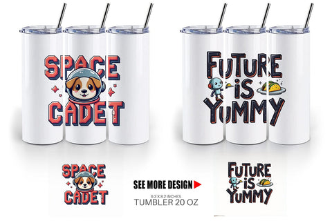 Tumbler Cosmic Cravings 80s Retro Kawaii Space Quotes Sublimation artnoy 