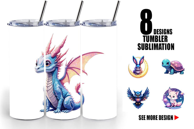 Tumbler Cosmic Kawaii Critters Sublimation artnoy 