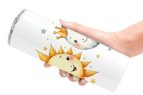 Tumbler Cosmic Love Celestial Valentine Watercolor Art Sublimation artnoy 