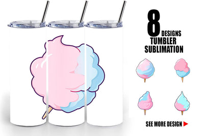 Tumbler Cotton Candy Scoop Sublimation artnoy 