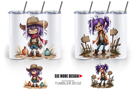 Tumbler Cowgirl Chaos Sublimation artnoy 