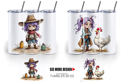 Tumbler Cowgirl Chaos Sublimation artnoy 