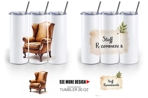 Tumbler Cozy Autumn Bookstore Sublimation artnoy 