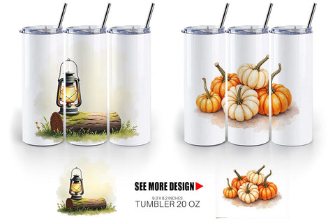 Tumbler Cozy Autumn Cottage Sublimation artnoy 