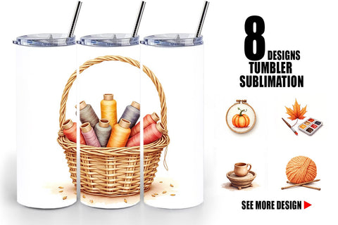 Tumbler Cozy Autumn Crafting Sublimation artnoy 