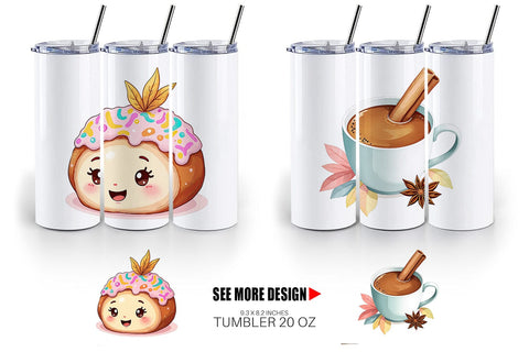 Tumbler Cozy Autumn Treats Sublimation artnoy 