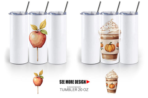 Tumbler Cozy Autumn Treats Sublimation artnoy 