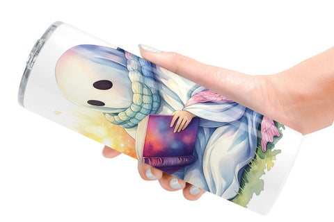 Tumbler Cozy Bookworm Ghost Sublimation artnoy 