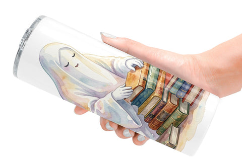 Tumbler Cozy Bookworm Mom Ghost Sublimation artnoy 