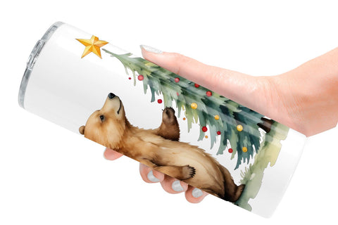 Tumbler Cozy Christmas Bears Sublimation artnoy 