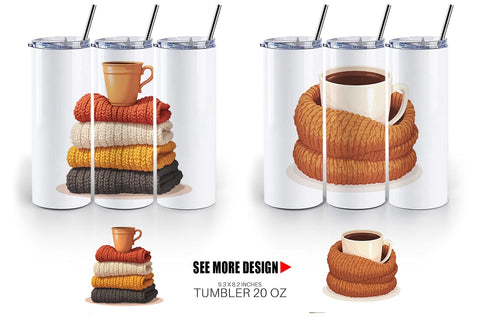 Tumbler Cozy Coffee Weather Sublimation artnoy 