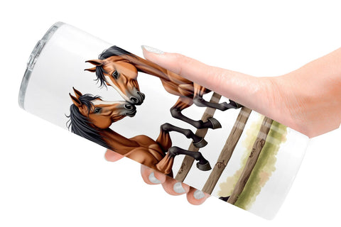 Tumbler Cozy Critters & Cuddles Watercolor Sublimation artnoy 