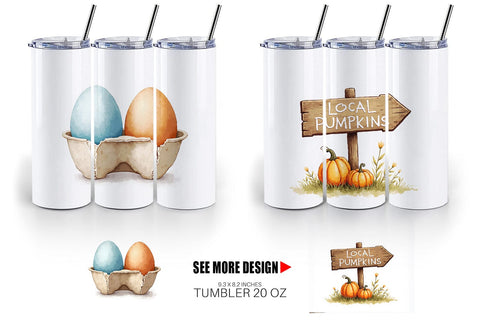 Tumbler Cozy Fall Farmers Market Sublimation artnoy 