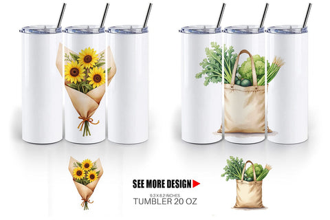 Tumbler Cozy Fall Farmers Market Sublimation artnoy 
