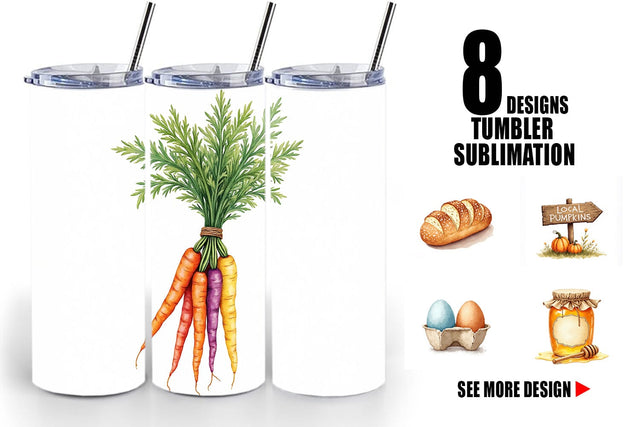 Tumbler Cozy Fall Farmers Market Sublimation artnoy 