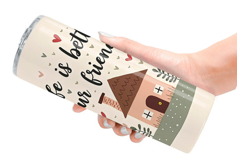 Tumbler Cozy Family and Friends Quotes Sublimation artnoy 