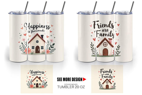 Tumbler Cozy Family and Friends Quotes Sublimation artnoy 