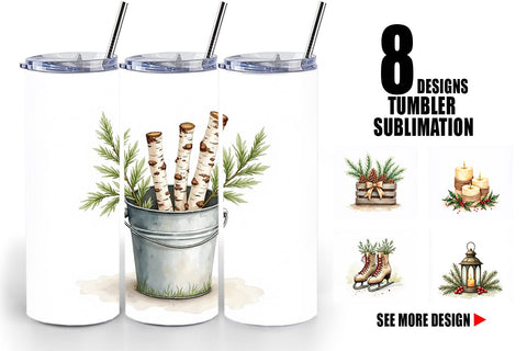 Tumbler Cozy Farmhouse Christmas Sublimation artnoy 