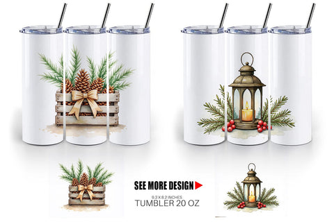 Tumbler Cozy Farmhouse Christmas Sublimation artnoy 
