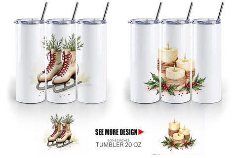 Tumbler Cozy Farmhouse Christmas Sublimation artnoy 