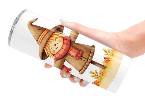 Tumbler Cozy Little Scarecrows Sublimation artnoy 