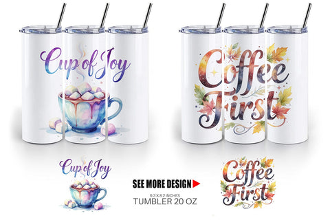 Tumbler Cozy Morning Coffee Quotes Sublimation artnoy 