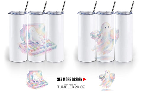 Tumbler Cozy PC Gamer Ghost Sublimation artnoy 