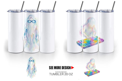 Tumbler Cozy PC Gamer Ghost Sublimation artnoy 