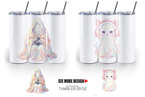Tumbler Cozy PC Gamer Ghost Sublimation artnoy 