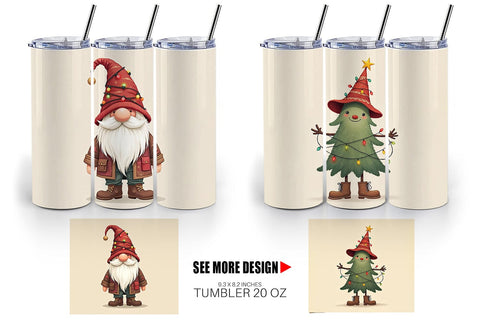 Tumbler Cozy Raggedy Christmas Sublimation artnoy 