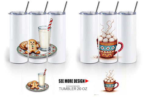 Tumbler Cozy Retro Christmas Sublimation artnoy 