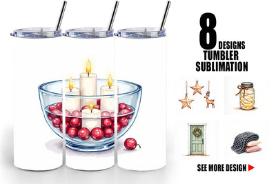Tumbler Cozy Winter Home Decor Sublimation artnoy 