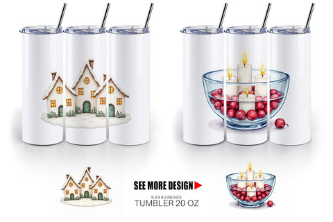Tumbler Cozy Winter Home Decor Sublimation artnoy 