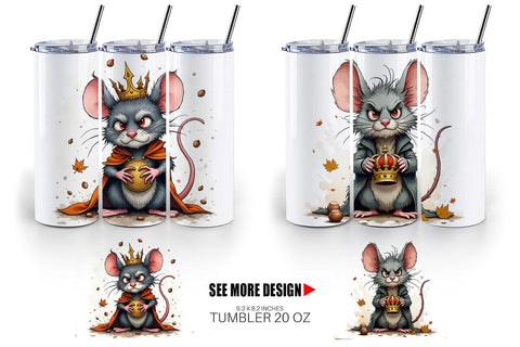 Tumbler Cranky Mouse King Mayhem Sublimation artnoy 