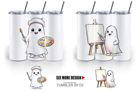 Tumbler Creative Art Teacher Ghost Sublimation artnoy 