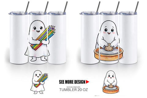 Tumbler Creative Art Teacher Ghost Sublimation artnoy 
