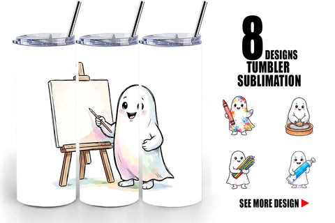Tumbler Creative Art Teacher Ghost Sublimation artnoy 