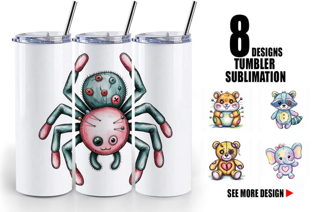 Tumbler Creepy Cute Pastel Halloween Sublimation artnoy 