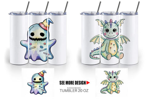 Tumbler Creepy Cute Pastel Halloween Sublimation artnoy 