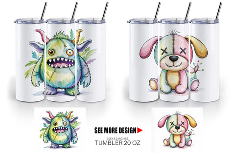 Tumbler Creepy Cute Pastel Halloween Sublimation artnoy 