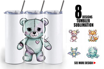 Tumbler Creepy Cute Pastel Halloween Sublimation artnoy 