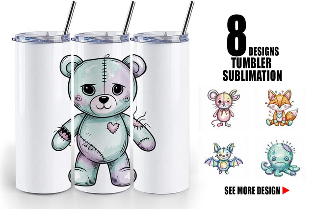 Tumbler Creepy Cute Pastel Halloween Sublimation artnoy 